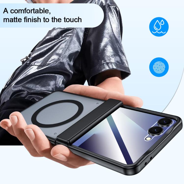Custodia magnetica integrata con finitura opaca effetto pelle., For Galaxy Z Flip7 5G
