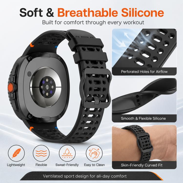 Confezione da 5 cinturini per orologio in silicone con fibbia a scala xDfind, For Galaxy Watch8 / 8 Classic
