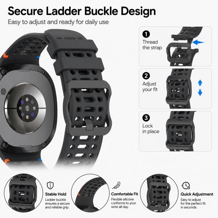 Confezione da 5 cinturini per orologio in silicone con fibbia a scala xDfind, For Galaxy Watch8 / 8 Classic