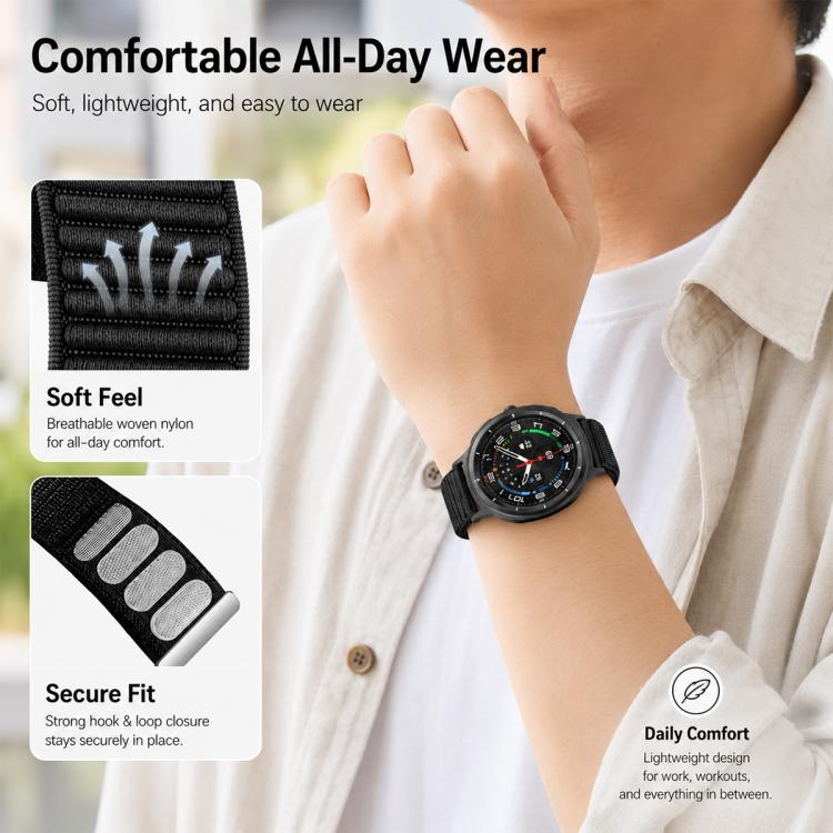 Confezione da 5 cinturini per orologio xDfind in nylon intrecciato con chiusura a strappo, For Galaxy Watch8 / 8 Classic