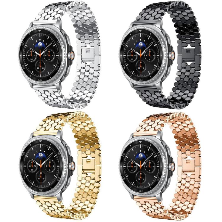Confezione da 4 cinturini per orologio in metallo con texture a squame di pesce xDfin, For Galaxy Watch Ultra / Ultra 2025, For Galaxy Watch8 / 8 Classic