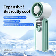 Y30 Portable Mini Tri-Fold Handheld Digital Display Cooling Fan