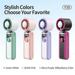 Y30 Portable Mini Tri-Fold Handheld Digital Display Cooling Fan