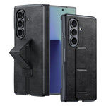 Custodia per telefono con cinturino da polso in ecopelle., For Galaxy Z Fold7 5G