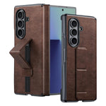 Custodia per telefono con cinturino da polso in ecopelle., For Galaxy Z Fold7 5G