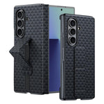 Custodia per telefono con cinturino da polso in ecopelle., For Galaxy Z Fold7 5G