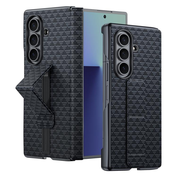 Custodia per telefono con cinturino da polso in ecopelle., For Galaxy Z Fold7 5G