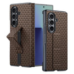 Custodia per telefono con cinturino da polso in ecopelle., For Galaxy Z Fold7 5G