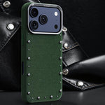 Custodia magnetica per telefono a copertura totale con texture denim della serie Rivet., For iPhone 17 Pro Max, For iPhone 17 Pro, For iPhone 17, For iPhone Air