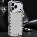 Custodia magnetica per telefono a copertura totale con texture denim della serie Rivet., For iPhone 17 Pro Max, For iPhone 17 Pro, For iPhone 17, For iPhone Air