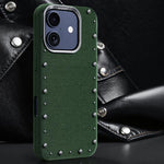 Custodia magnetica per telefono a copertura totale con texture denim della serie Rivet., For iPhone 17 Pro Max, For iPhone 17 Pro, For iPhone 17, For iPhone Air