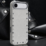 Custodia magnetica per telefono a copertura totale con texture denim della serie Rivet., For iPhone 17 Pro Max, For iPhone 17 Pro, For iPhone 17, For iPhone Air