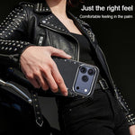 Custodia magnetica per telefono a copertura totale con texture denim della serie Rivet., For iPhone 17 Pro Max, For iPhone 17 Pro, For iPhone 17, For iPhone Air