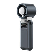 Y38 199-Level Smart Digital Display Sliding Adjustment Mini Tri-Fold Handheld Cooling Fan
