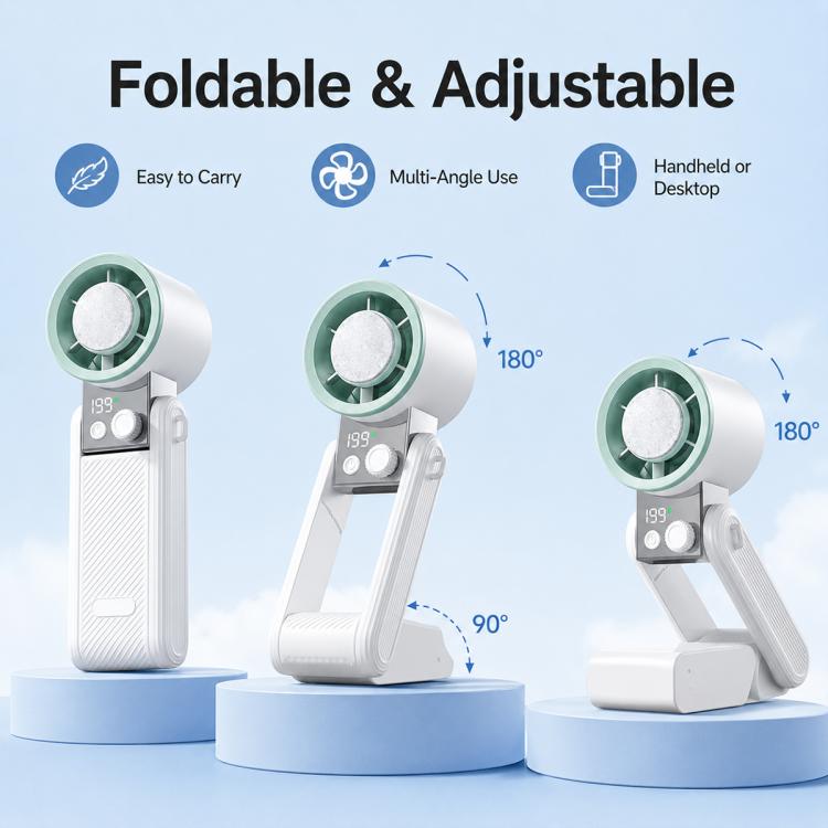 Ventilatore portatile mini pieghevole Y39 con display digitale
