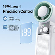 Ventilatore portatile mini pieghevole Y39 con display digitale