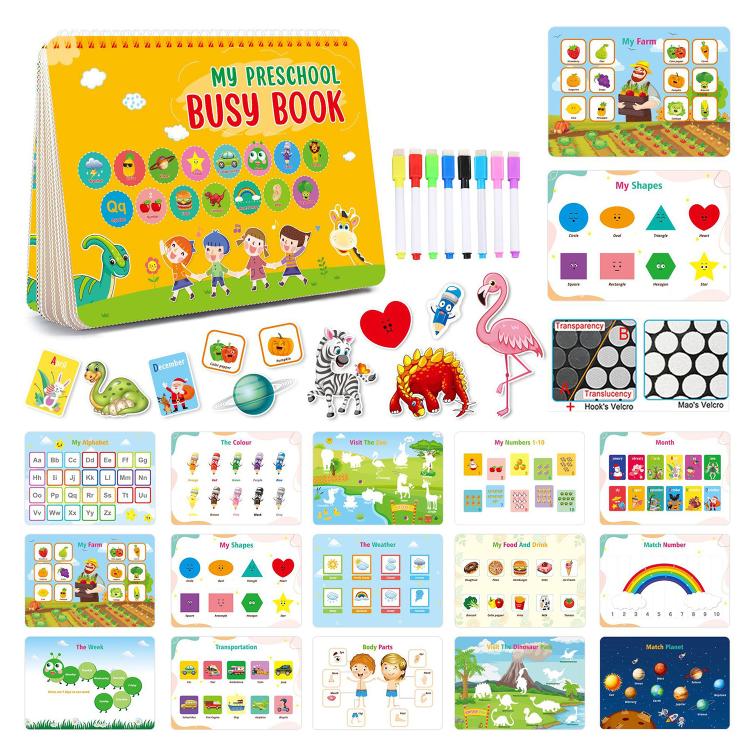 Libro interattivo Montessori per l'educazione prescolare dei bambini