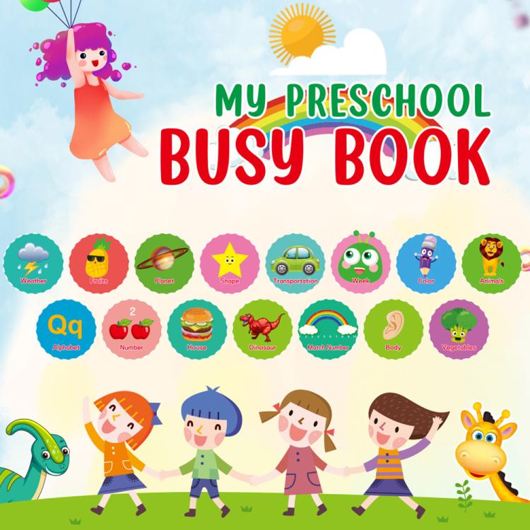 Libro interattivo Montessori per l'educazione prescolare dei bambini
