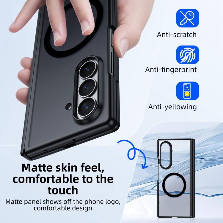 Custodia magnetica integrata con finitura opaca effetto pelle., For Galaxy Z Fold7 5G