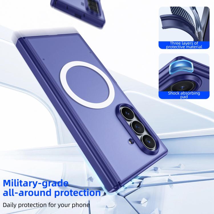 Custodia magnetica integrata con finitura opaca effetto pelle., For Galaxy Z Fold7 5G