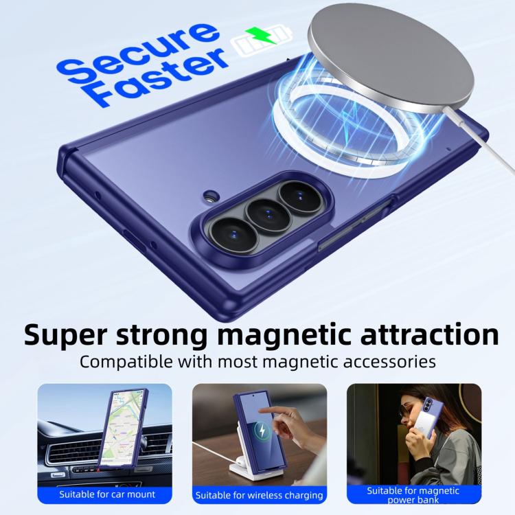 Custodia magnetica integrata con finitura opaca effetto pelle., For Galaxy Z Fold7 5G