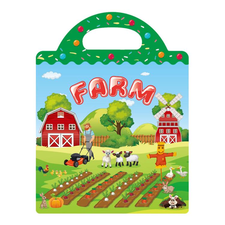Adesivi impermeabili e riutilizzabili fai-da-te per l'educazione prescolare dei bambini, Animals T01, Traffic T02, Dinosaur T03, Space T04, Body T05, Ocean T06, Princess T07, Insect T08, Farm T09, Four Seasons T10, Easter T13                           ...