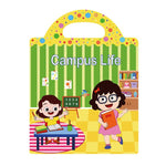 Adesivi impermeabili e riutilizzabili fai-da-te per l'educazione prescolare dei bambini, Animals T01, Traffic T02, Dinosaur T03, Space T04, Body T05, Ocean T06, Princess T07, Insect T08, Farm T09, Four Seasons T10, Easter T13                           ...
