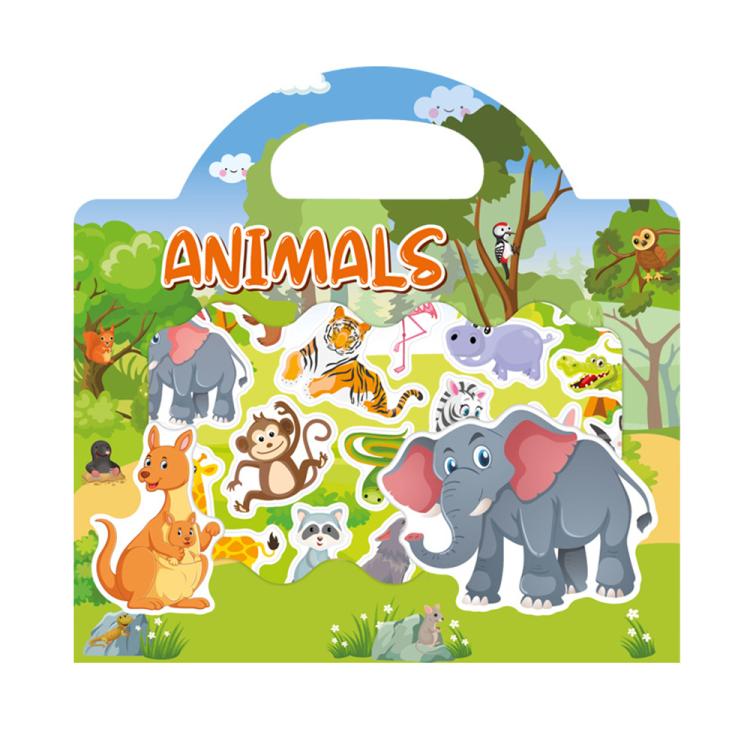 Adesivi impermeabili e riutilizzabili fai-da-te per l'educazione prescolare dei bambini, Animals T01, Traffic T02, Dinosaur T03, Space T04, Body T05, Ocean T06, Princess T07, Insect T08, Farm T09, Four Seasons T10, Easter T13                           ...