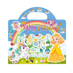 Adesivi impermeabili e riutilizzabili fai-da-te per l'educazione prescolare dei bambini, Animals T01, Traffic T02, Dinosaur T03, Space T04, Body T05, Ocean T06, Princess T07, Insect T08, Farm T09, Four Seasons T10, Easter T13                           ...