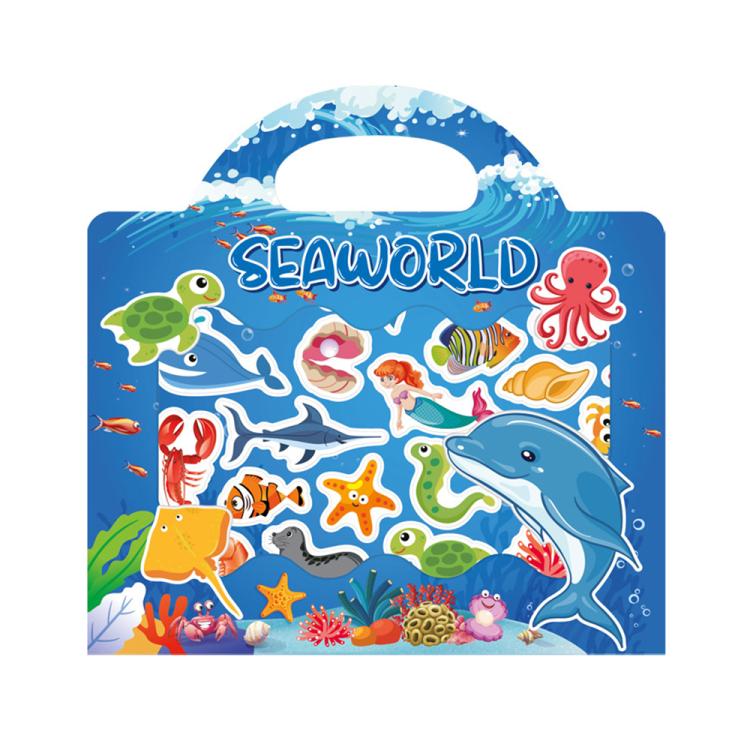 Adesivi impermeabili e riutilizzabili fai-da-te per l'educazione prescolare dei bambini, Horizontal Ocean T34
