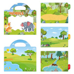Adesivi impermeabili e riutilizzabili fai-da-te per l'educazione prescolare dei bambini, Animals T01, Traffic T02, Dinosaur T03, Space T04, Body T05, Ocean T06, Princess T07, Insect T08, Farm T09, Four Seasons T10, Easter T13                           ...