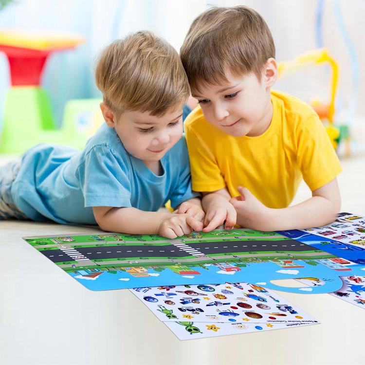 Adesivi impermeabili e riutilizzabili fai-da-te per l'educazione prescolare dei bambini, Animals T01, Traffic T02, Dinosaur T03, Space T04, Body T05, Ocean T06, Princess T07, Insect T08, Farm T09, Four Seasons T10, Easter T13                           ...