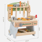 Simulazione fai-da-te, gioco di ruolo per bambini, banco da lavoro multifunzionale in legno.