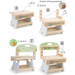 Simulazione fai-da-te, gioco di ruolo per bambini, banco da lavoro multifunzionale in legno.