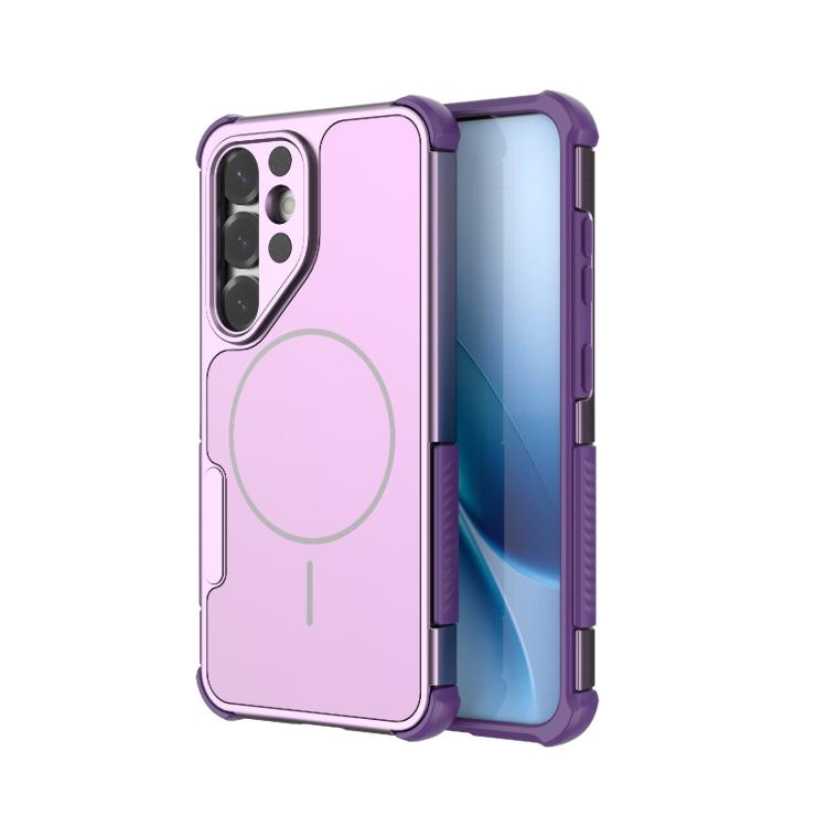 Custodia per telefono MagSafe in TPU + PC antiurto e dissipazione del calore., For Galaxy S26+ 5G, For Galaxy S26 Ultra 5G, For Galaxy S26 5G, For Galaxy S25 5G, For Galaxy S25+ 5G, For Galaxy S25 Ultra 5G