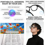 Occhiali intelligenti CY03 con intelligenza artificiale, fotocamera HD da 8 MP, registrazione video, trasmissione Wi-Fi e assistente vocale AI., Anti Blue Light Lens, Sunglasses
