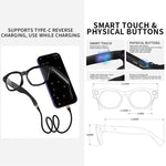 Occhiali intelligenti CY03 con intelligenza artificiale, fotocamera HD da 8 MP, registrazione video, trasmissione Wi-Fi e assistente vocale AI., Anti Blue Light Lens, Sunglasses