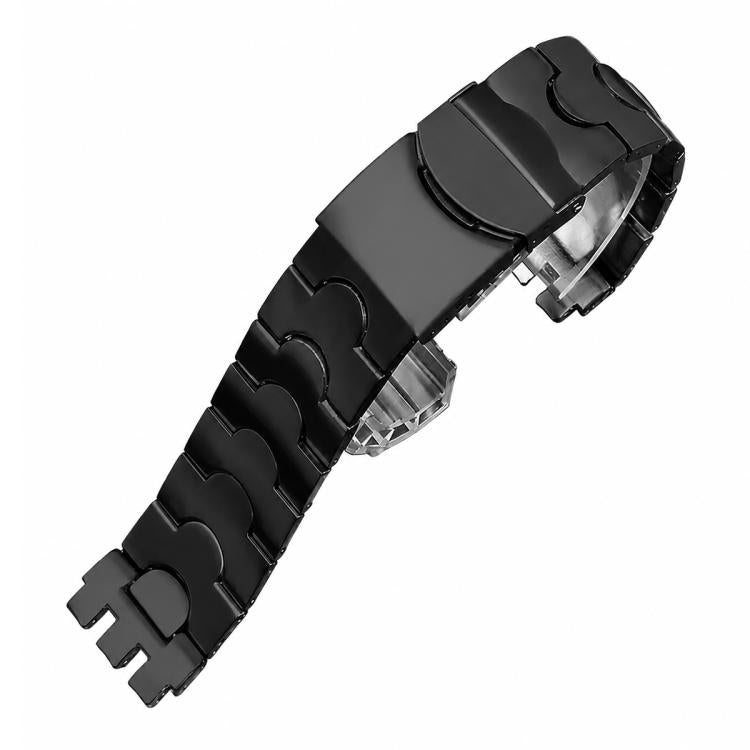 Cinturino per orologio in acciaio con bocca convessa a forma di mezzaluna xDfind, For Swatch 17mm, For Swatch 19mm