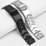 Cinturino per orologio in acciaio con bocca convessa a forma di mezzaluna xDfind, For Swatch 17mm, For Swatch 19mm