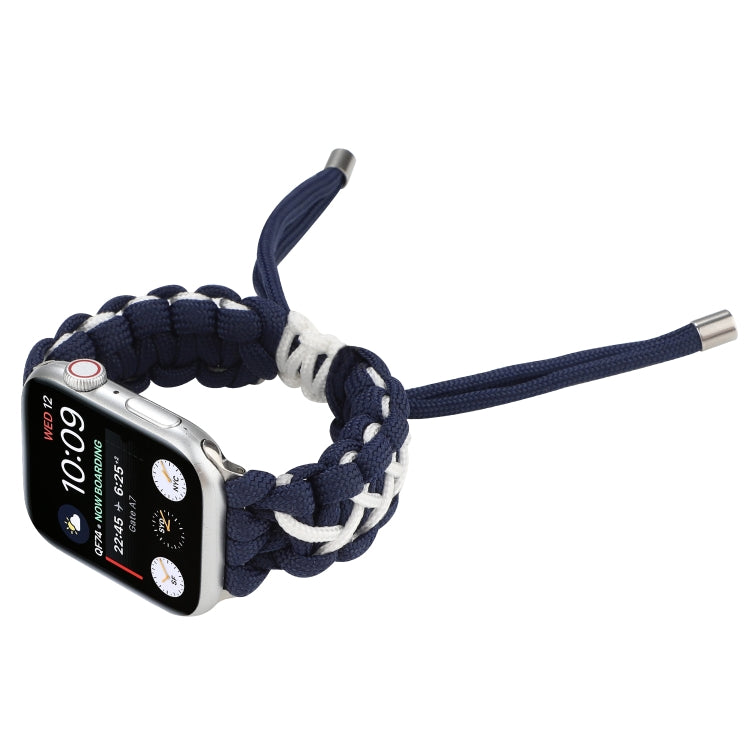 Cinturino intrecciato in corda per ombrello, For Apple Series 7 41mm / 6 & SE & 5 & 4 40mm / 3 & 2 & 1 38mm, For Apple Series 7 45mm / 6 & SE & 5 & 4 44mm / 3 & 2 & 1 42mm