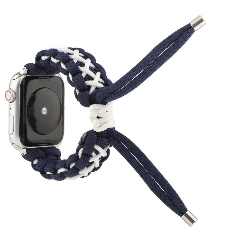 Cinturino intrecciato in corda per ombrello, For Apple Series 7 41mm / 6 & SE & 5 & 4 40mm / 3 & 2 & 1 38mm, For Apple Series 7 45mm / 6 & SE & 5 & 4 44mm / 3 & 2 & 1 42mm