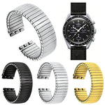 Cinturino per orologio xDfind trapezoidale in acciaio inossidabile con molla elastica, For Swatch 17mm