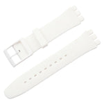 Cinturino per orologio xDfind con bocca convessa in silicone tinta unita, For Swatch 17mm