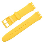 Cinturino per orologio xDfind con bocca convessa in silicone tinta unita, For Swatch 17mm