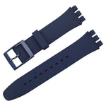 Cinturino per orologio xDfind con bocca convessa in silicone tinta unita, For Swatch 17mm