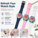 Cinturino per orologio xDfind con bocca convessa in silicone tinta unita, For Swatch 17mm