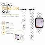Cinturino per orologio in silicone sottile con fibbia a doppio perno e stampa a pois., For Apple Watch 46mm / 49mm / 45mm / 44mm, For Apple Watch 42mm / 41mm / 40mm / 38mm