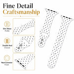Cinturino per orologio in silicone sottile con fibbia a doppio perno e stampa a pois., For Apple Watch 46mm / 49mm / 45mm / 44mm, For Apple Watch 42mm / 41mm / 40mm / 38mm