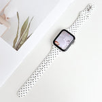 Cinturino per orologio in silicone sottile con fibbia a doppio perno e stampa a pois., For Apple Watch 46mm / 49mm / 45mm / 44mm, For Apple Watch 42mm / 41mm / 40mm / 38mm