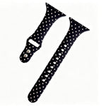 Cinturino per orologio in silicone sottile con fibbia a doppio perno e stampa a pois., For Apple Watch 46mm / 49mm / 45mm / 44mm, For Apple Watch 42mm / 41mm / 40mm / 38mm